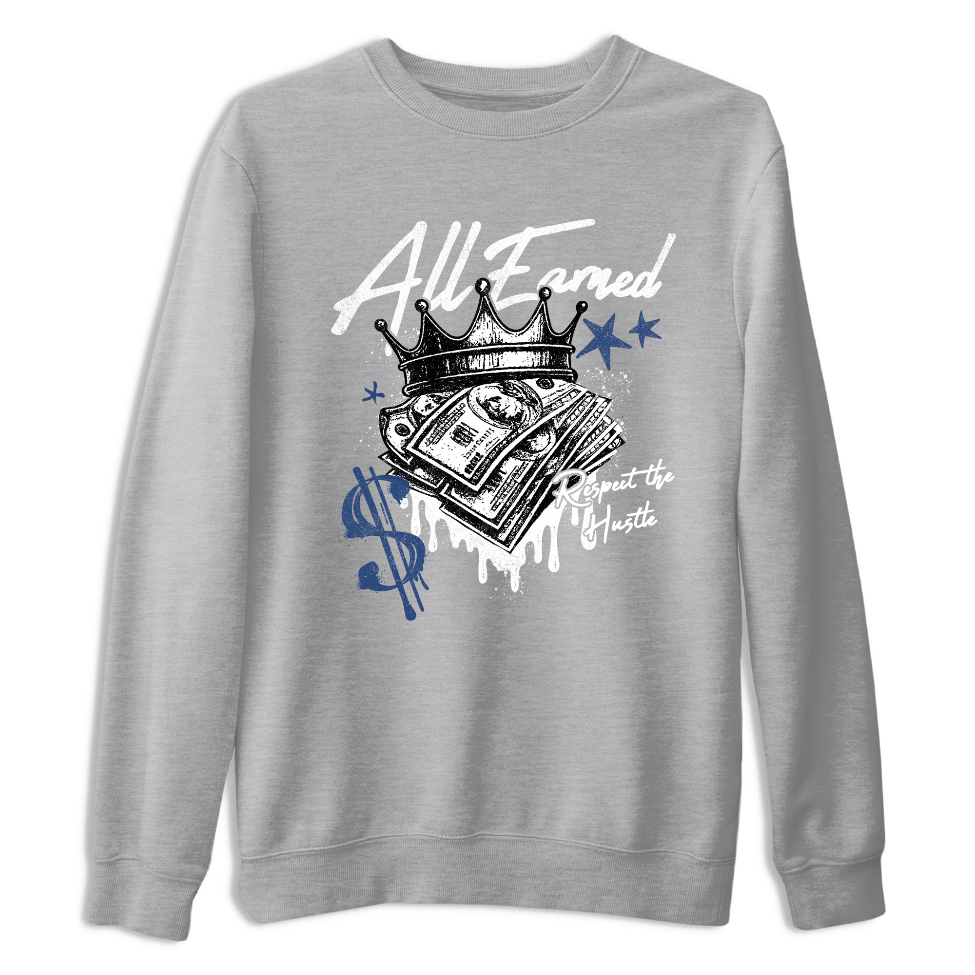 Sneaker match tees – Sneaker Tees To Match Air Jordan 9 Flint Grey Shoes – All Earned Tee Heather Grey 2