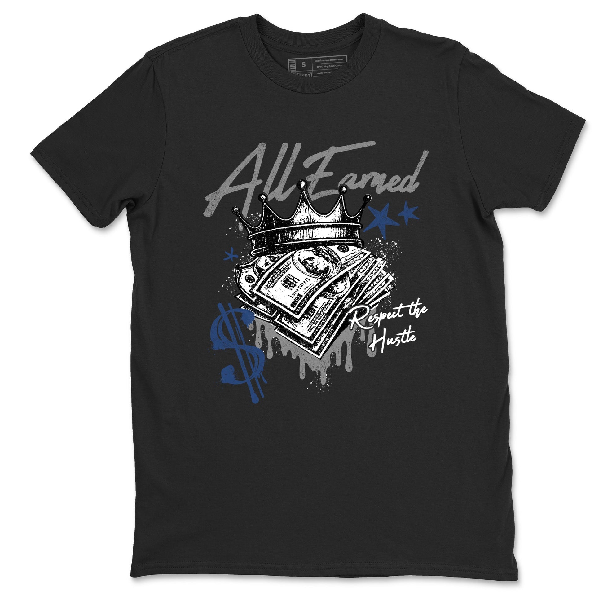 Sneaker match tees – Sneaker Tees To Match Air Jordan 9 Flint Grey Shoes – All Earned Tee Black 2