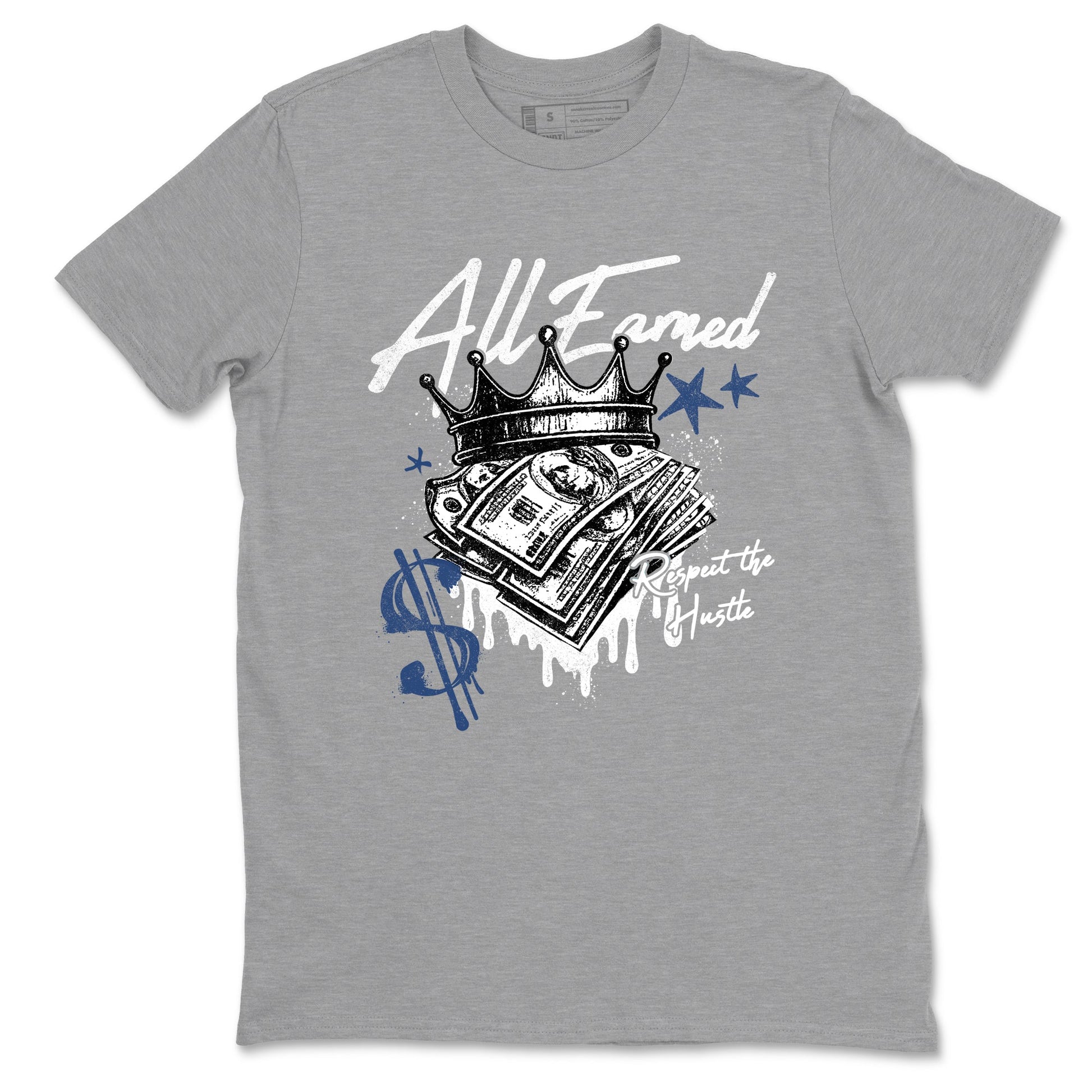 Sneaker match tees – Sneaker Tees To Match Air Jordan 9 Flint Grey Shoes – All Earned Tee Heather Grey 2
