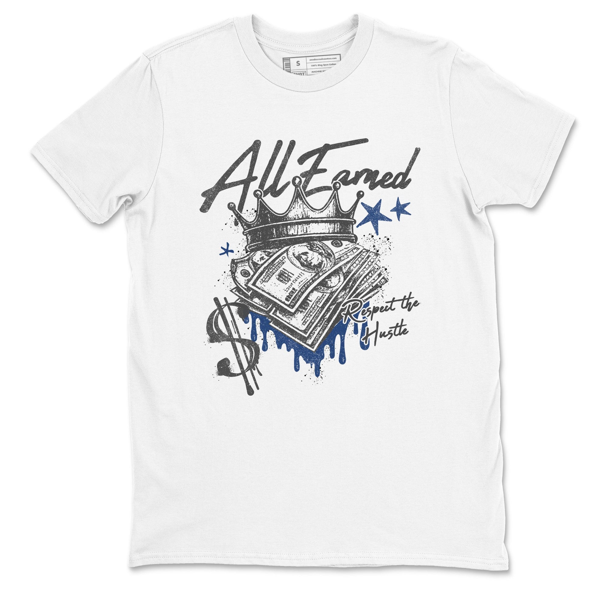 Sneaker match tees – Sneaker Tees To Match Air Jordan 9 Flint Grey Shoes – All Earned Tee White 2