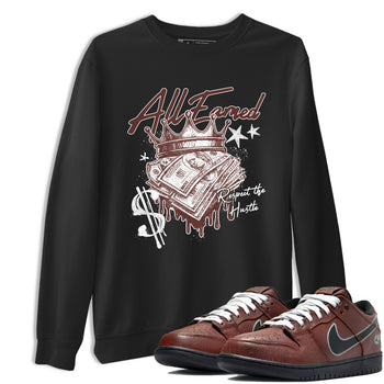 Sneaker match tees – Sneaker Tees To Match Dunk Low Football Shoes – All Earned Tee Black 1