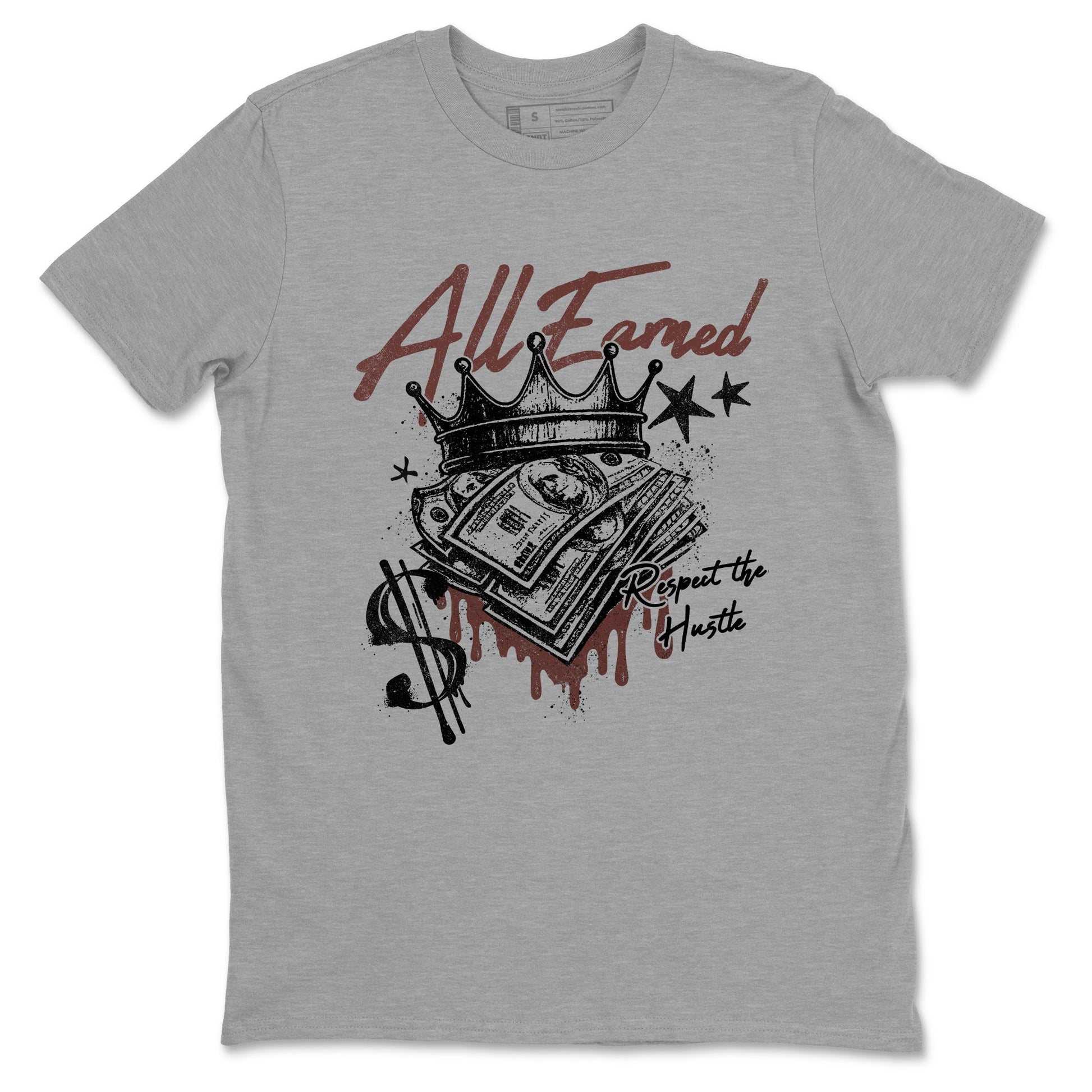 Sneaker match tees – Sneaker Tees To Match Dunk Low Football Shoes – All Earned Tee Heather Grey 2