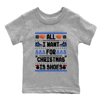 Air Foamposite One Royal t shirts to match sneakers Special Christmas Shirts All I Want For Christmas Is Shoes sneaker match tees Foams One Royal sneaker match tee SNRT Sneaker Tees Youth Baby Heather Grey 2 tee