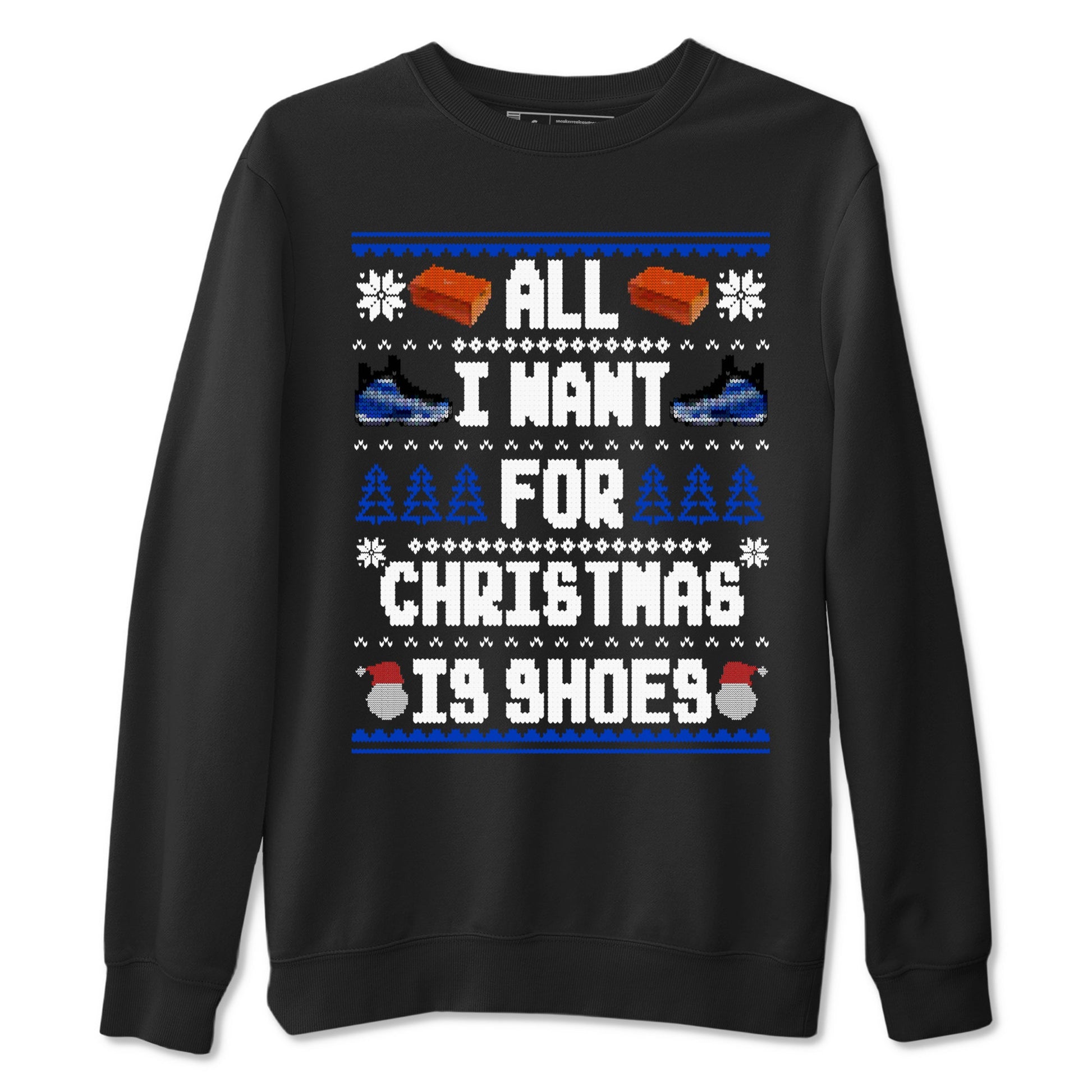 Air Foamposite One Royal t shirts to match sneakers Special Christmas Shirts All I Want For Christmas Is Shoes sneaker match tees Foams One Royal sneaker match tee SNRT Sneaker Tees unisex cotton Black 2 shirts