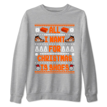 Air Jordan 1 Starfish t shirts to match sneakers Special Christmas Shirts All I Want For Christmas Is Shoes sneaker match tees 1s Starfish sneaker match tee SNRT Sneaker Tees unisex cotton Heather Grey 2 shirts