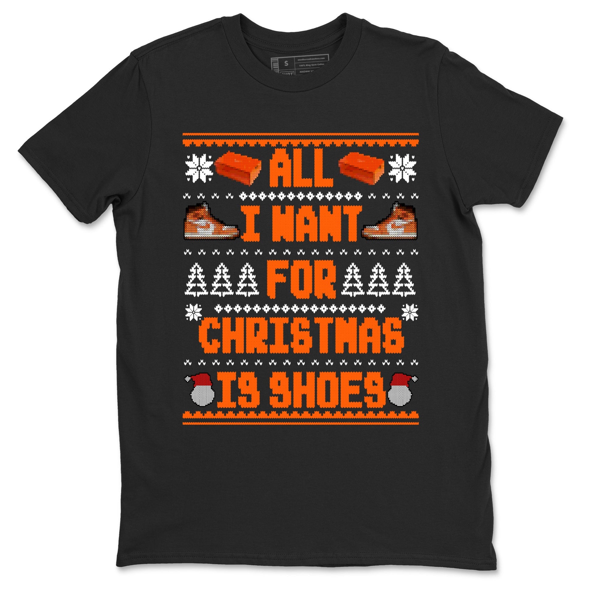 Air Jordan 1 Starfish t shirts to match sneakers Special Christmas Shirts All I Want For Christmas Is Shoes sneaker match tees 1s Starfish sneaker match tee SNRT Sneaker Tees unisex cotton Black 2 shirts