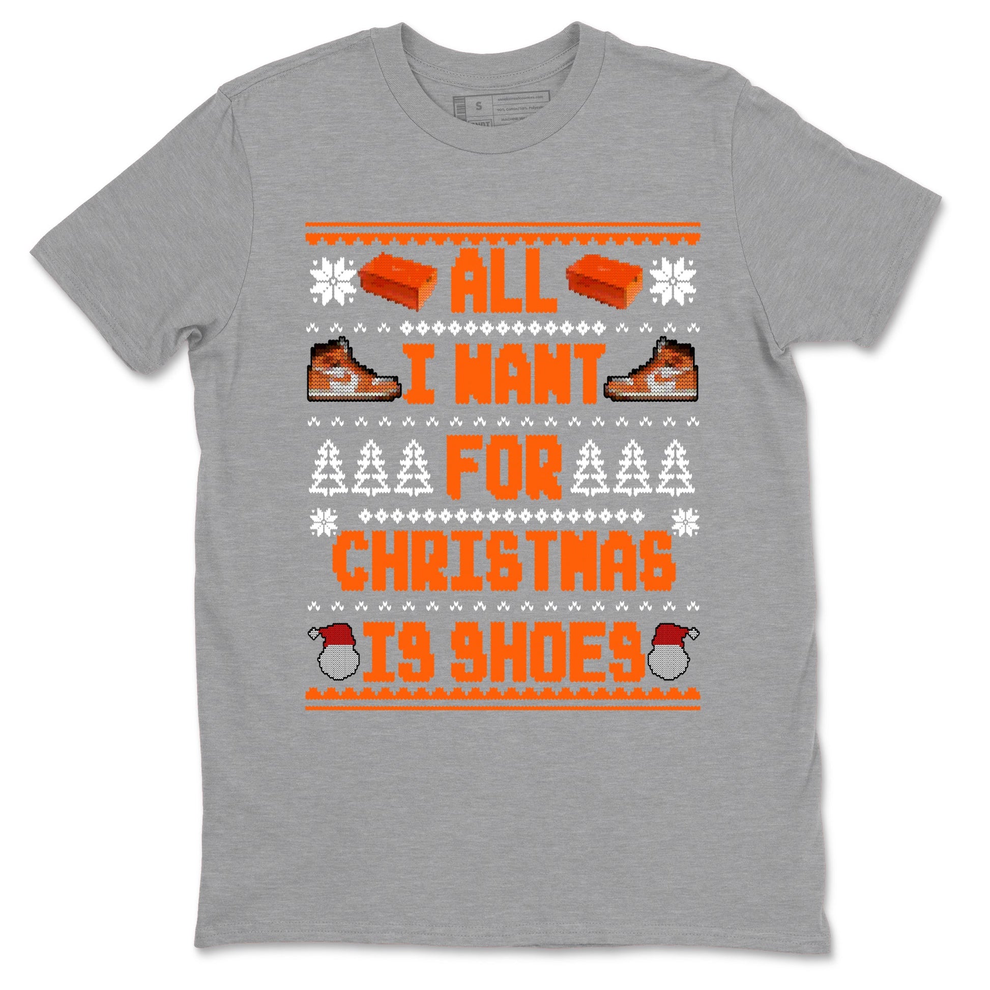 Air Jordan 1 Starfish t shirts to match sneakers Special Christmas Shirts All I Want For Christmas Is Shoes sneaker match tees 1s Starfish sneaker match tee SNRT Sneaker Tees unisex cotton Heather Grey 2 shirts