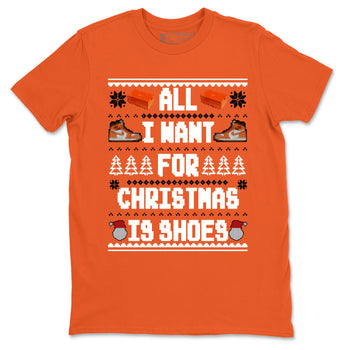 Air Jordan 1 Starfish t shirts to match sneakers Special Christmas Shirts All I Want For Christmas Is Shoes sneaker match tees 1s Starfish sneaker match tee SNRT Sneaker Tees unisex cotton Orange 2 shirts