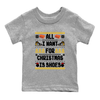 Air Jordan 1 Taxi t shirts to match sneakers Special Christmas Shirts All I Want For Christmas Is Shoes sneaker match tees Jordan 1 Yellow Toe sneaker match tee SNRT Sneaker Tees Youth Baby Heather Grey 2 tee
