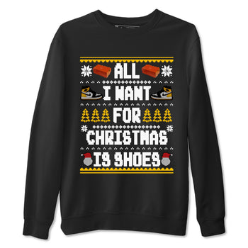 Air Jordan 1 Taxi t shirts to match sneakers Special Christmas Shirts All I Want For Christmas Is Shoes sneaker match tees Jordan 1 Yellow Toe sneaker match tee SNRT Sneaker Tees unisex cotton Black 2 shirts