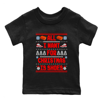 Retro 11s Cherry t shirts to match sneakers Special Christmas Shirts All I Want For Christmas Is Shoes sneaker match tees Air Jordan 11 Cherry sneaker match tee SNRT Sneaker Tees Youth Baby Black 2 tee