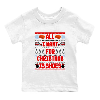Retro 11s Cherry t shirts to match sneakers Special Christmas Shirts All I Want For Christmas Is Shoes sneaker match tees Air Jordan 11 Cherry sneaker match tee SNRT Sneaker Tees Youth Baby White 2 tee