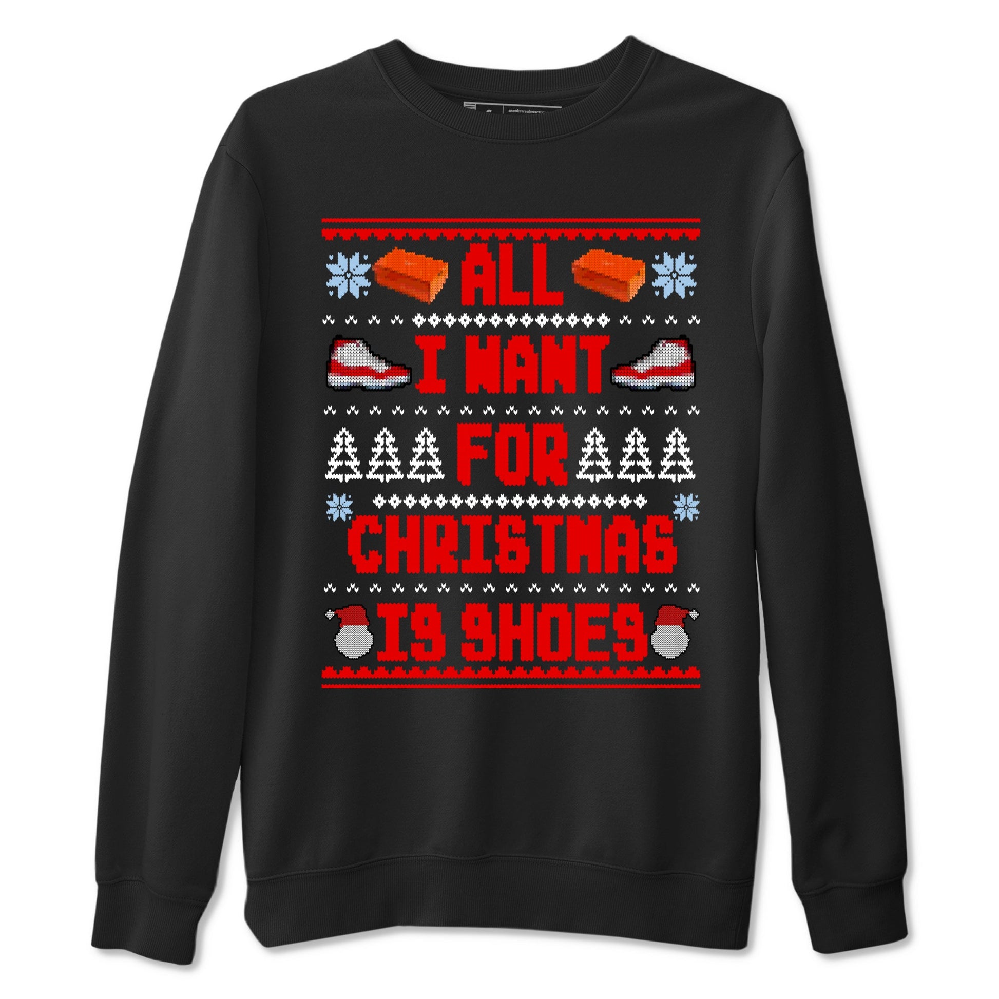 Retro 11s Cherry t shirts to match sneakers Special Christmas Shirts All I Want For Christmas Is Shoes sneaker match tees Air Jordan 11 Cherry sneaker match tee SNRT Sneaker Tees unisex cotton Black 2 shirts