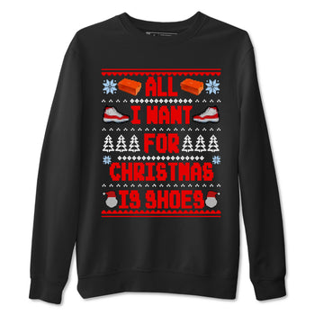 Retro 11s Cherry t shirts to match sneakers Special Christmas Shirts All I Want For Christmas Is Shoes sneaker match tees Air Jordan 11 Cherry sneaker match tee SNRT Sneaker Tees unisex cotton Black 2 shirts