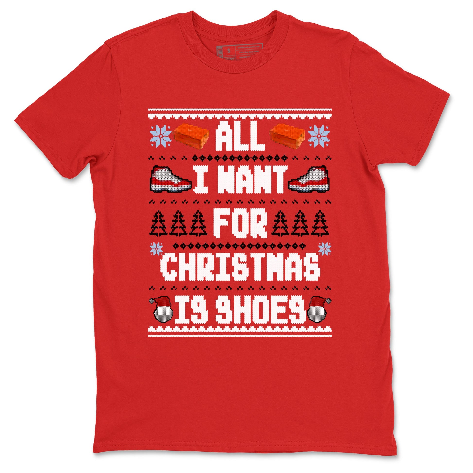 Retro 11s Cherry t shirts to match sneakers Special Christmas Shirts All I Want For Christmas Is Shoes sneaker match tees Air Jordan 11 Cherry sneaker match tee SNRT Sneaker Tees unisex cotton Red 2 shirts
