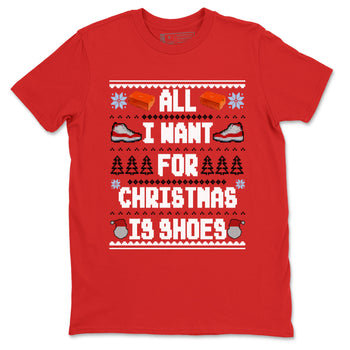 Retro 11s Cherry t shirts to match sneakers Special Christmas Shirts All I Want For Christmas Is Shoes sneaker match tees Air Jordan 11 Cherry sneaker match tee SNRT Sneaker Tees unisex cotton Red 2 shirts