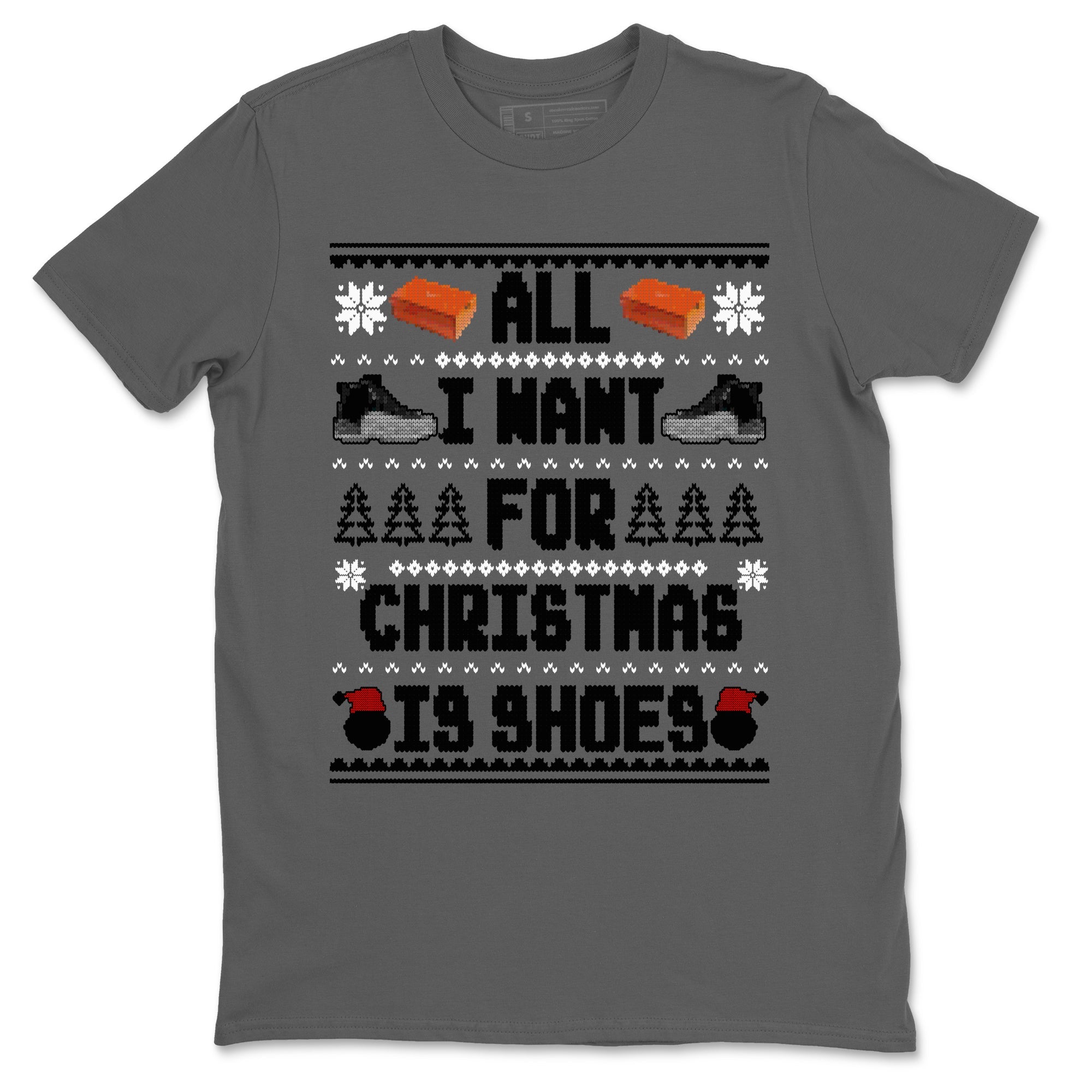 Jordan 12 Retro Black Wolf Grey t shirts to match sneakers Special Christmas Shirts All I Want For Christmas Is Shoes sneaker match tees Air Jordan 12 Black Wolf Grey sneaker match tee SNRT Sneaker Tees unisex cotton Cool Grey 2 shirts