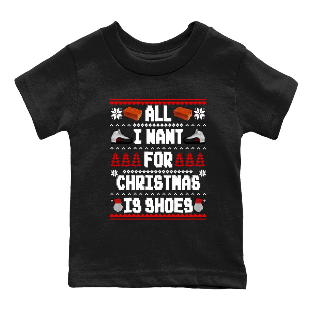 12s Taxi Flip t shirts to match sneakers Special Christmas Shirts All I Want For Christmas Is Shoes sneaker match tees Air Jordan 12 Taxi Flip sneaker match tee SNRT Sneaker Tees Youth Baby Black 2 tee