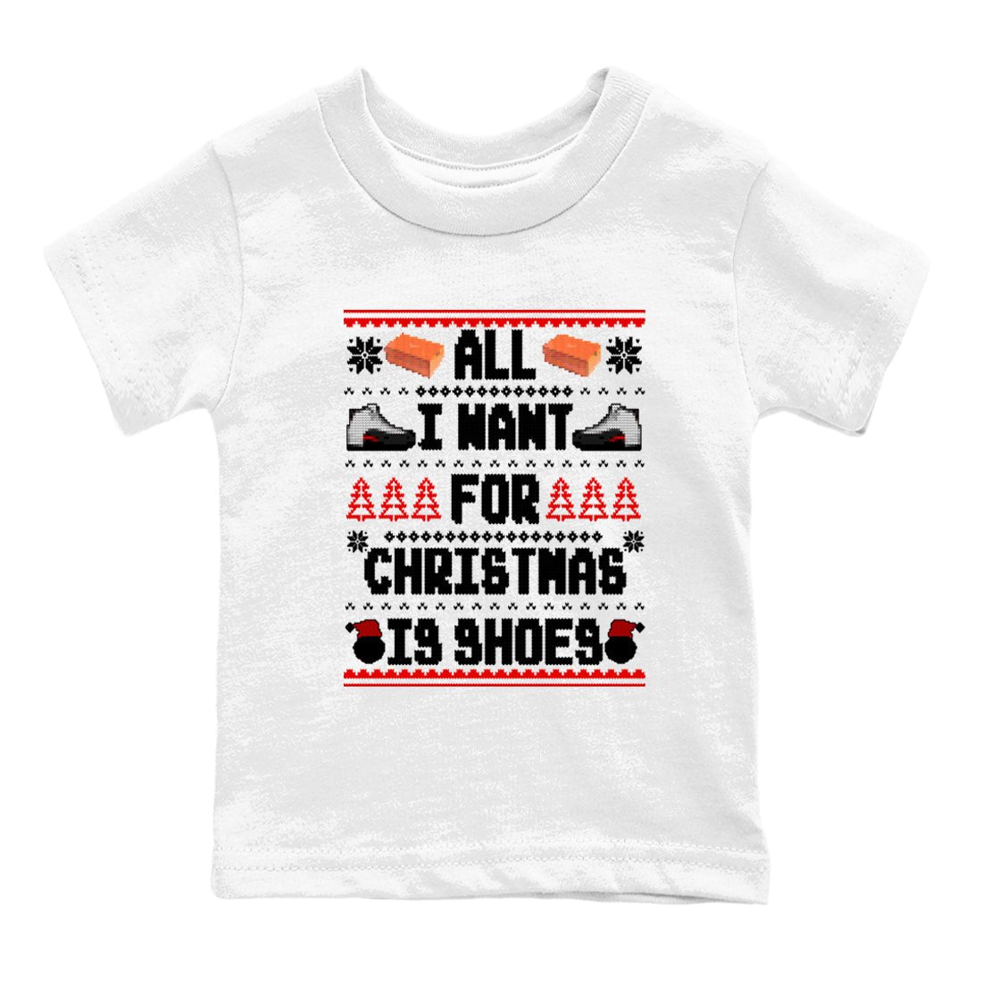 12s Taxi Flip t shirts to match sneakers Special Christmas Shirts All I Want For Christmas Is Shoes sneaker match tees Air Jordan 12 Taxi Flip sneaker match tee SNRT Sneaker Tees Youth Baby White 2 tee