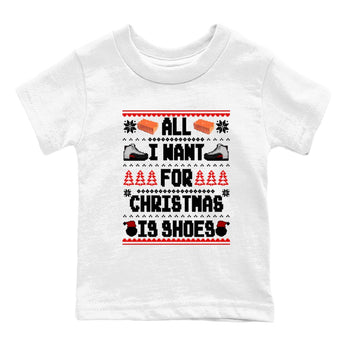 12s Taxi Flip t shirts to match sneakers Special Christmas Shirts All I Want For Christmas Is Shoes sneaker match tees Air Jordan 12 Taxi Flip sneaker match tee SNRT Sneaker Tees Youth Baby White 2 tee