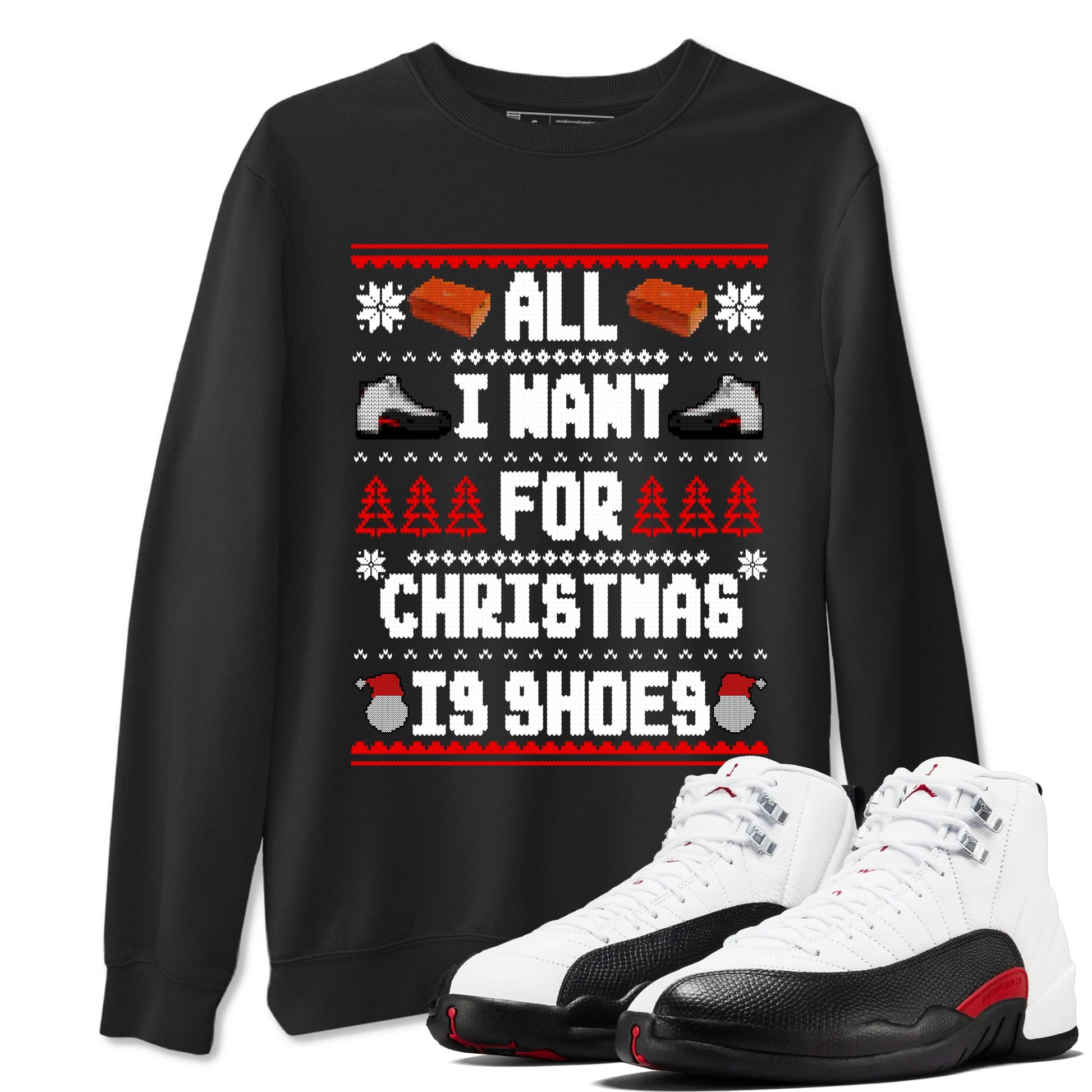 12s Taxi Flip t shirts to match sneakers Special Christmas Shirts All I Want For Christmas Is Shoes sneaker match tees Air Jordan 12 Taxi Flip sneaker match tee SNRT Sneaker Tees unisex cotton Black 1 shirts