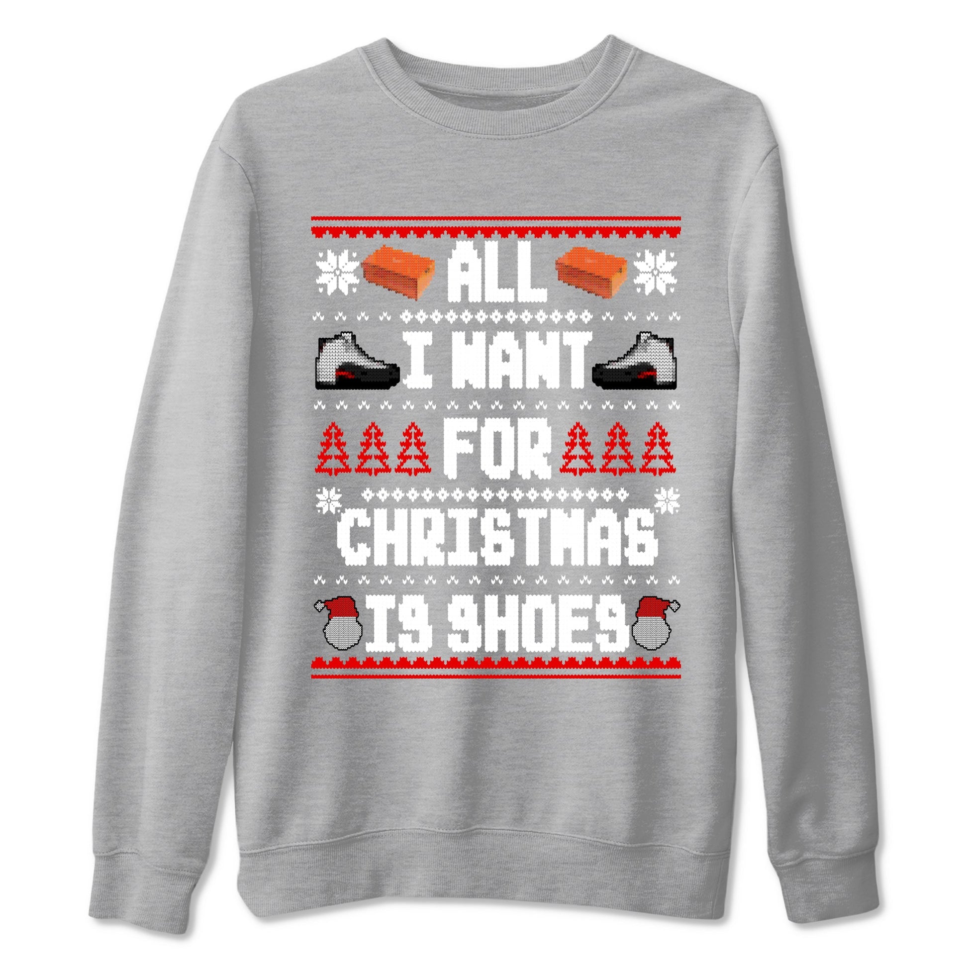 12s Taxi Flip t shirts to match sneakers Special Christmas Shirts All I Want For Christmas Is Shoes sneaker match tees Air Jordan 12 Taxi Flip sneaker match tee SNRT Sneaker Tees unisex cotton Heather Grey 2 shirts