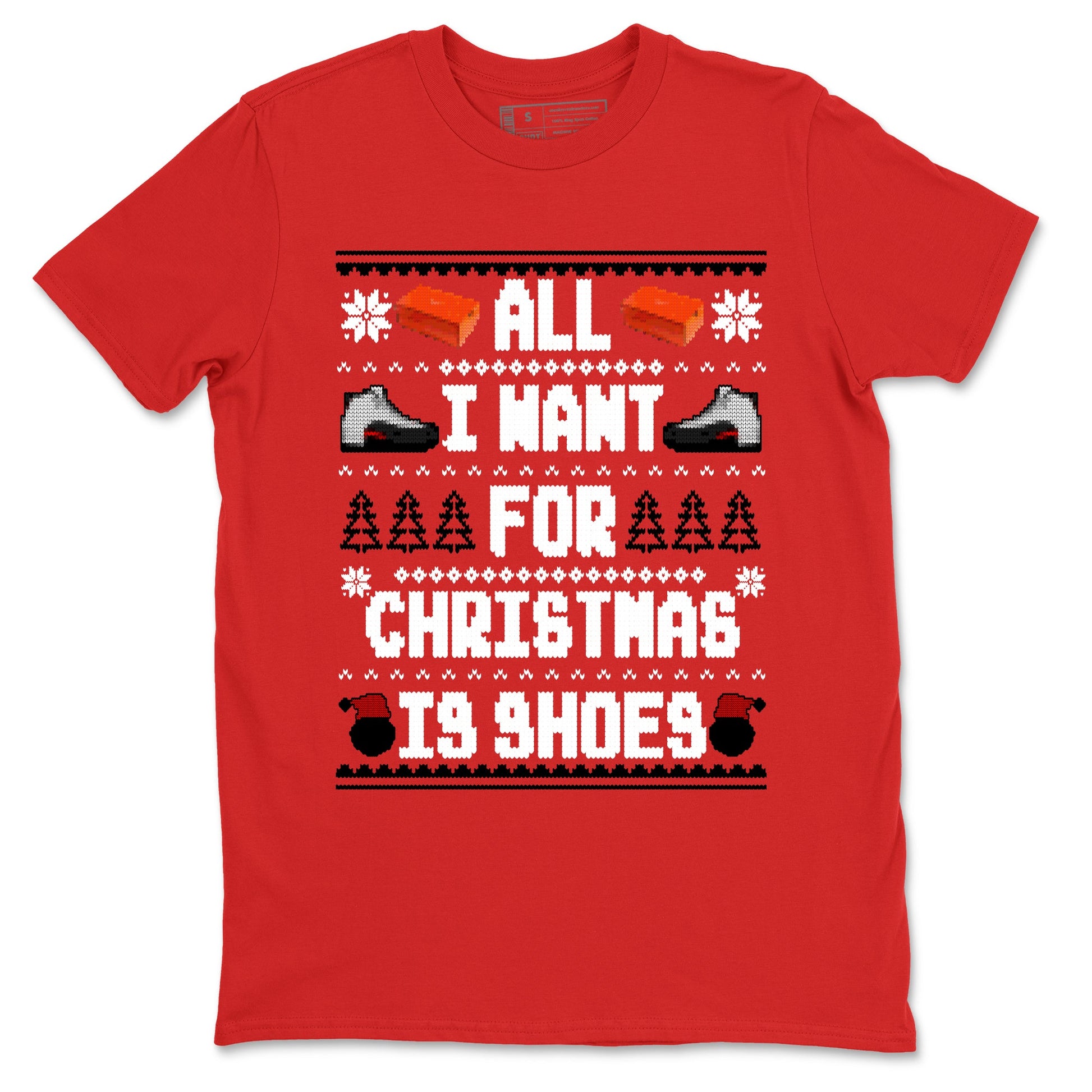 12s Taxi Flip t shirts to match sneakers Special Christmas Shirts All I Want For Christmas Is Shoes sneaker match tees Air Jordan 12 Taxi Flip sneaker match tee SNRT Sneaker Tees unisex cotton Red 2 shirts