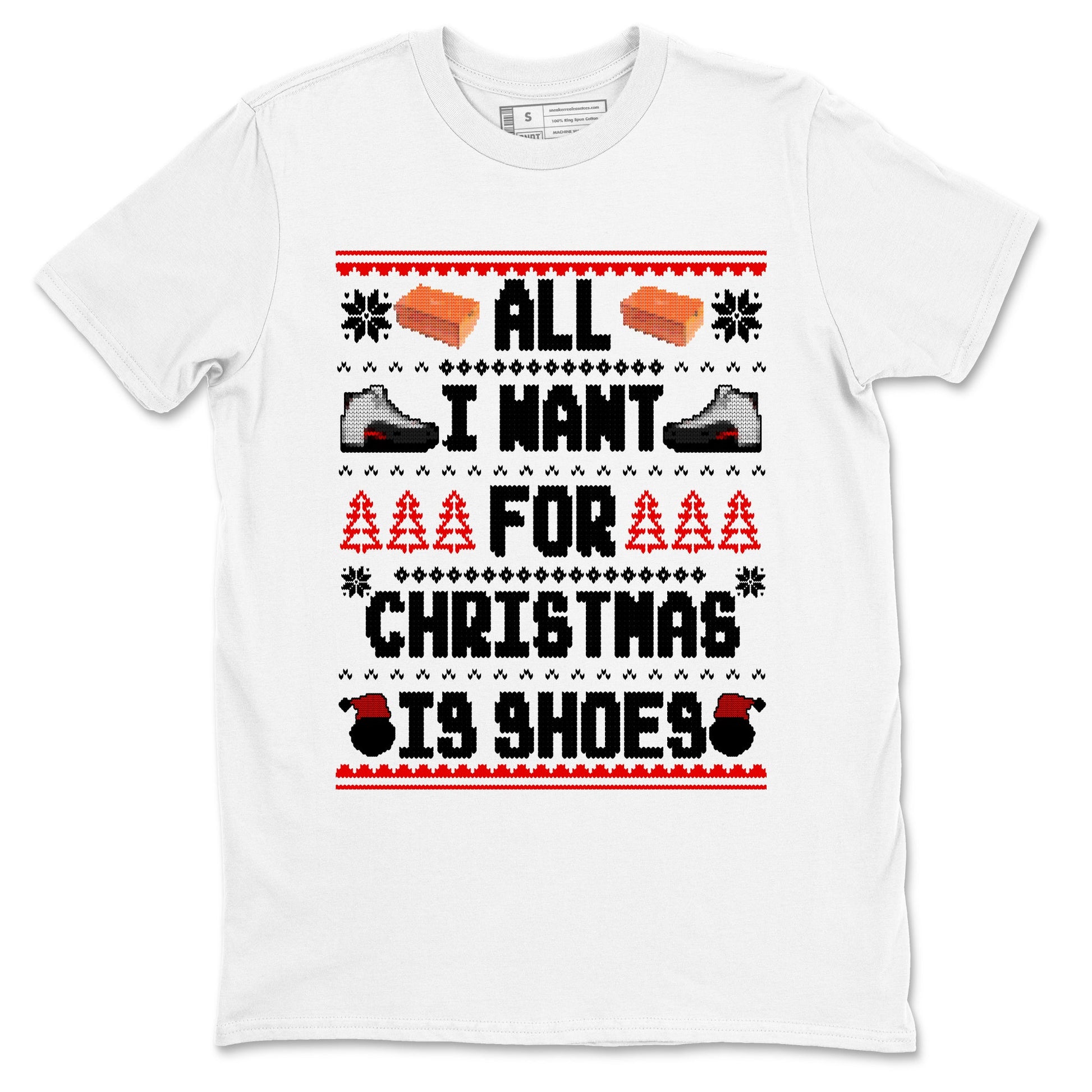 12s Taxi Flip t shirts to match sneakers Special Christmas Shirts All I Want For Christmas Is Shoes sneaker match tees Air Jordan 12 Taxi Flip sneaker match tee SNRT Sneaker Tees unisex cotton White 2 shirts
