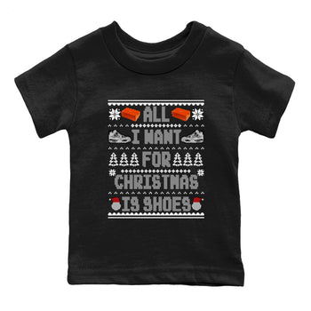 Air Jordan 4 Military Black t shirts to match sneakers Special Christmas Shirts All I Want For Christmas Is Shoes sneaker match tees 4s Military Black sneaker match tee SNRT Sneaker Tees Youth Baby Black 2 tee
