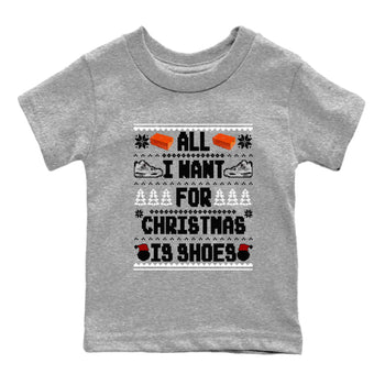 Air Jordan 4 Military Black t shirts to match sneakers Special Christmas Shirts All I Want For Christmas Is Shoes sneaker match tees 4s Military Black sneaker match tee SNRT Sneaker Tees Youth Baby Heather Grey 2 tee