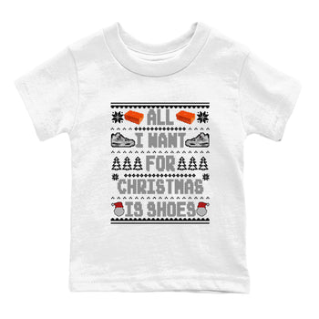Air Jordan 4 Military Black t shirts to match sneakers Special Christmas Shirts All I Want For Christmas Is Shoes sneaker match tees 4s Military Black sneaker match tee SNRT Sneaker Tees Youth Baby White 2 tee