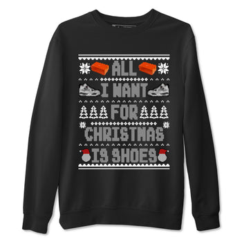 Air Jordan 4 Military Black t shirts to match sneakers Special Christmas Shirts All I Want For Christmas Is Shoes sneaker match tees 4s Military Black sneaker match tee SNRT Sneaker Tees unisex cotton Black 2 shirts