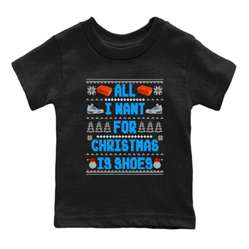 Air Jordan 4 Military Blue t shirts to match sneakers Special Christmas Shirts All I Want For Christmas Is Shoes sneaker match tees 4s Military Blue sneaker match tee SNRT Sneaker Tees Youth Baby Black 2 tee