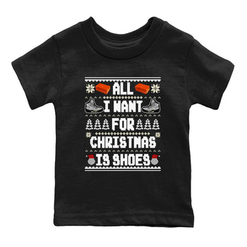 5s White Black shirts to match jordans All I Want For Christmas Is Shoes sneaker match tees Air Jordan 5 Retro White Black match shoes to clothes SNRT Sneaker Tees Youth Baby Black 2 tee