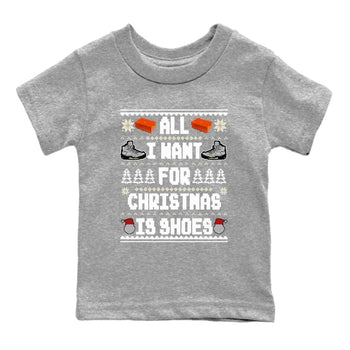 5s White Black shirts to match jordans All I Want For Christmas Is Shoes sneaker match tees Air Jordan 5 Retro White Black match shoes to clothes SNRT Sneaker Tees Youth Baby Heather Grey 2 tee
