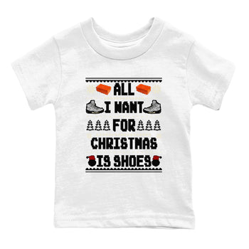 5s White Black shirts to match jordans All I Want For Christmas Is Shoes sneaker match tees Air Jordan 5 Retro White Black match shoes to clothes SNRT Sneaker Tees Youth Baby White 2 tee