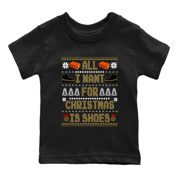 9s Olive shirts to match jordans Christmas All I Want For Christmas Is Shoes sneaker match tees Air Jordan 9 Olive match shoes to clothes SNRT Sneaker Tees Youth Baby Black 2 tee