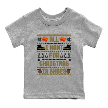 9s Olive shirts to match jordans Christmas All I Want For Christmas Is Shoes sneaker match tees Air Jordan 9 Olive match shoes to clothes SNRT Sneaker Tees Youth Baby Heather Grey 2 tee