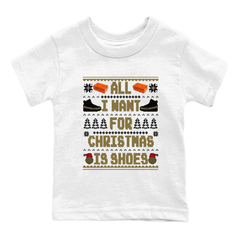 9s Olive shirts to match jordans Christmas All I Want For Christmas Is Shoes sneaker match tees Air Jordan 9 Olive match shoes to clothes SNRT Sneaker Tees Youth Baby White 2 tee