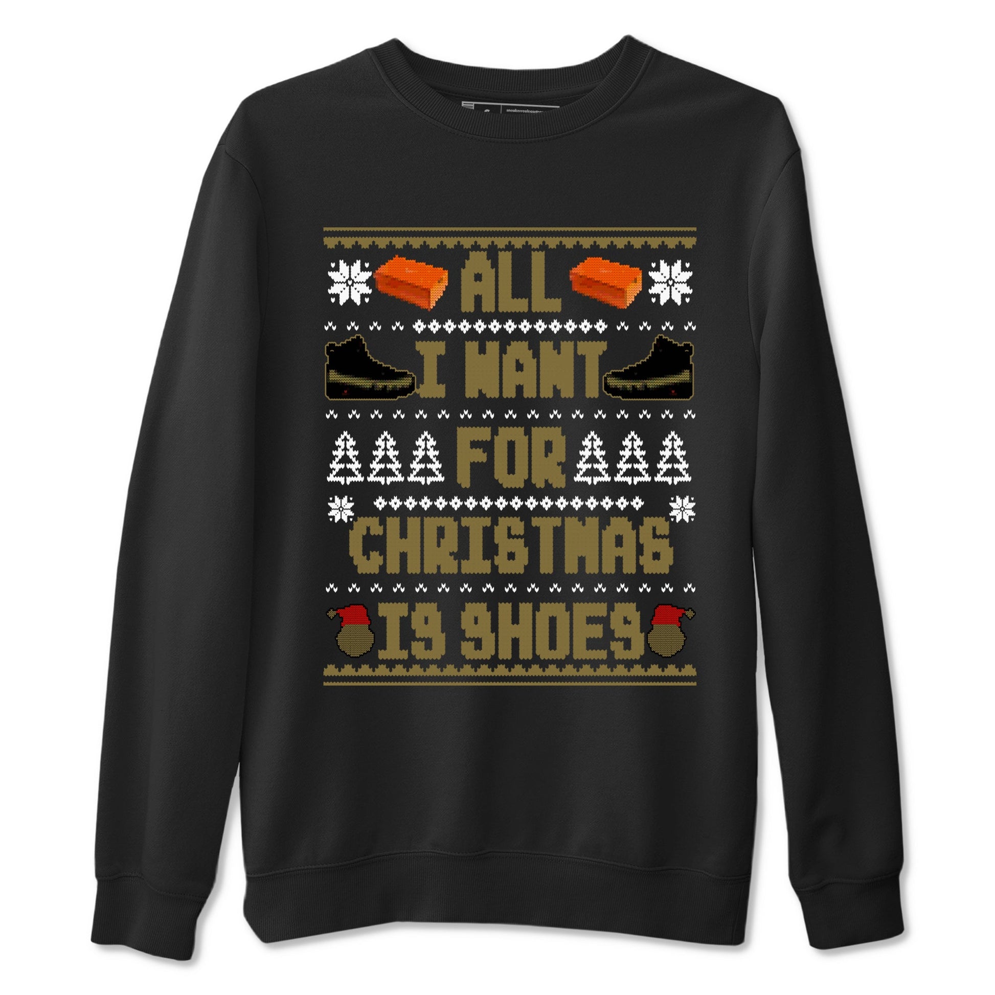 9s Olive shirts to match jordans Christmas All I Want For Christmas Is Shoes sneaker match tees Air Jordan 9 Olive match shoes to clothes SNRT Sneaker Tees unisex cotton Black 2 shirts