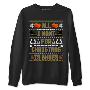 9s Olive shirts to match jordans Christmas All I Want For Christmas Is Shoes sneaker match tees Air Jordan 9 Olive match shoes to clothes SNRT Sneaker Tees unisex cotton Black 2 shirts