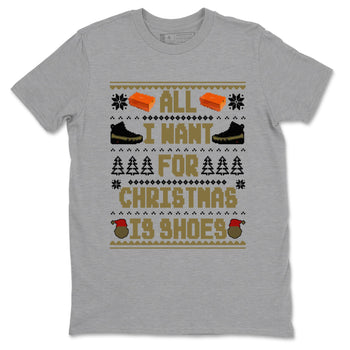 9s Olive shirts to match jordans Christmas All I Want For Christmas Is Shoes sneaker match tees Air Jordan 9 Olive match shoes to clothes SNRT Sneaker Tees unisex cotton Heather Grey 2 shirts
