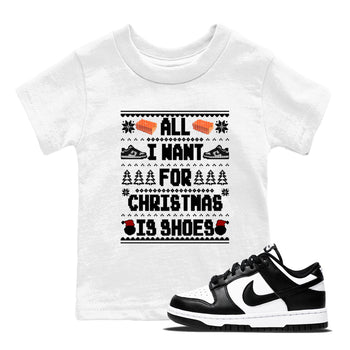 Nike Dunk Panda t shirts to match sneakers Special Christmas Shirts All I Want For Christmas Is Shoes sneaker match tees Dunk Panda sneaker match tee SNRT Sneaker Tees Youth Baby White 1 tee