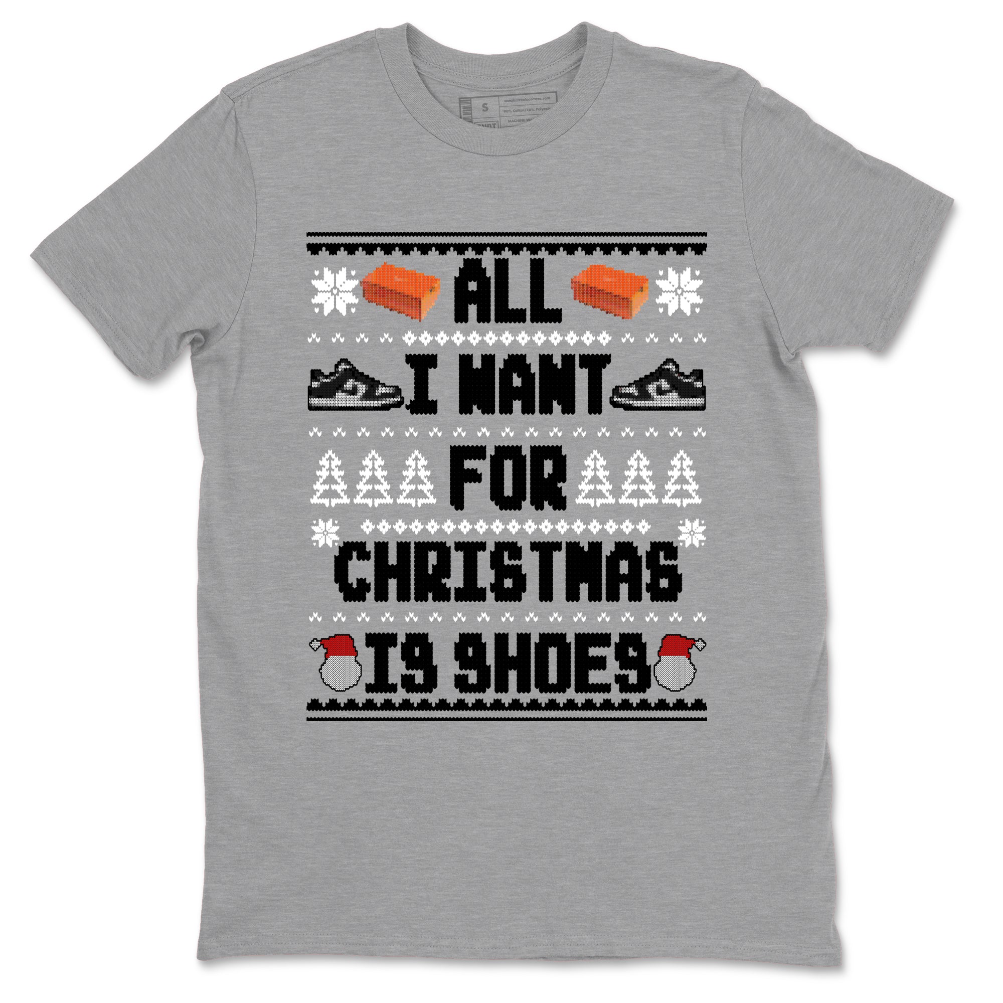 Nike Dunk Panda t shirts to match sneakers Special Christmas Shirts All I Want For Christmas Is Shoes sneaker match tees Dunk Panda sneaker match tee SNRT Sneaker Tees unisex cotton Heather Grey 2 shirts