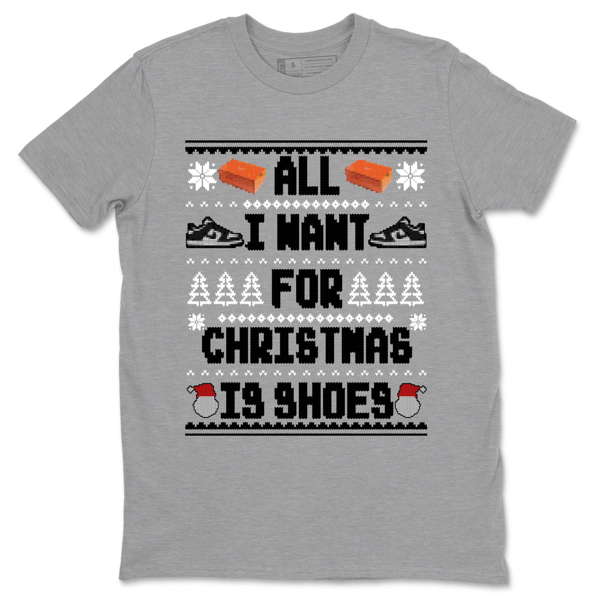 Nike Dunk Panda t shirts to match sneakers Special Christmas Shirts All I Want For Christmas Is Shoes sneaker match tees Dunk Panda sneaker match tee SNRT Sneaker Tees unisex cotton Heather Grey 2 shirts