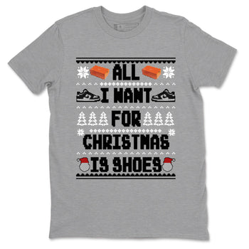 Nike Dunk Panda t shirts to match sneakers Special Christmas Shirts All I Want For Christmas Is Shoes sneaker match tees Dunk Panda sneaker match tee SNRT Sneaker Tees unisex cotton Heather Grey 2 shirts