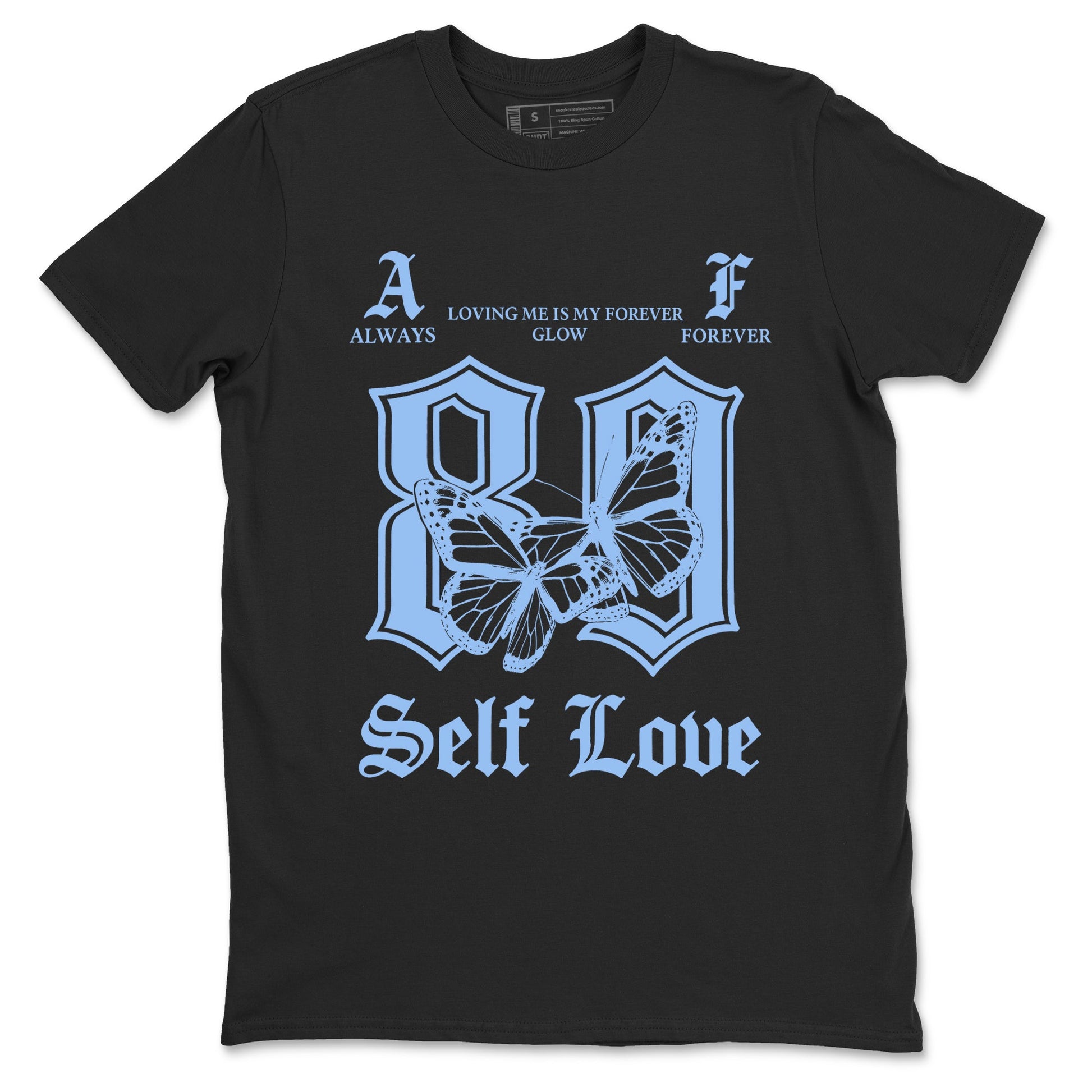 Always Forever sneaker match t-shirt styled to complete your fit with the Air Jordan 4 Aluminum sneakers, shown in Black 2.