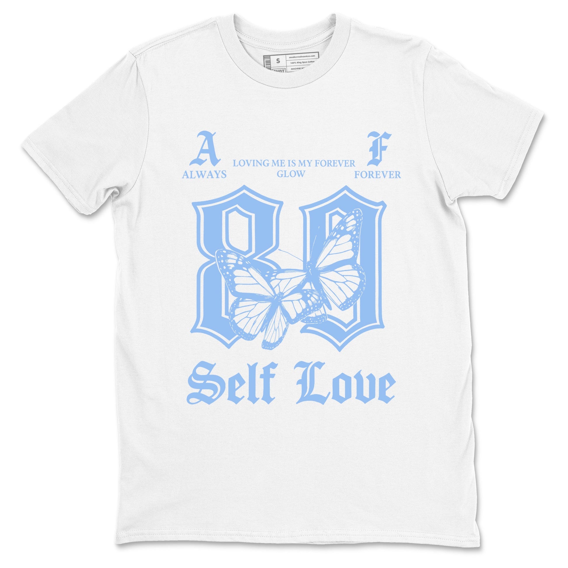 Always Forever sneaker match t-shirt styled to complete your fit with the Air Jordan 4 Aluminum sneakers, shown in White 2.