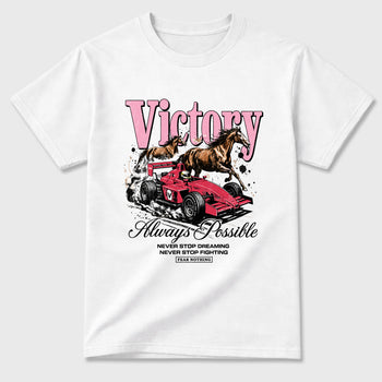 Always Possible Graphic T-Shirt sneaker match tee designed for the Air Jordan 1 Travis Scott Tropical Pink, featuring coordinated color options for a perfect streetwear match. White 2 shirt.