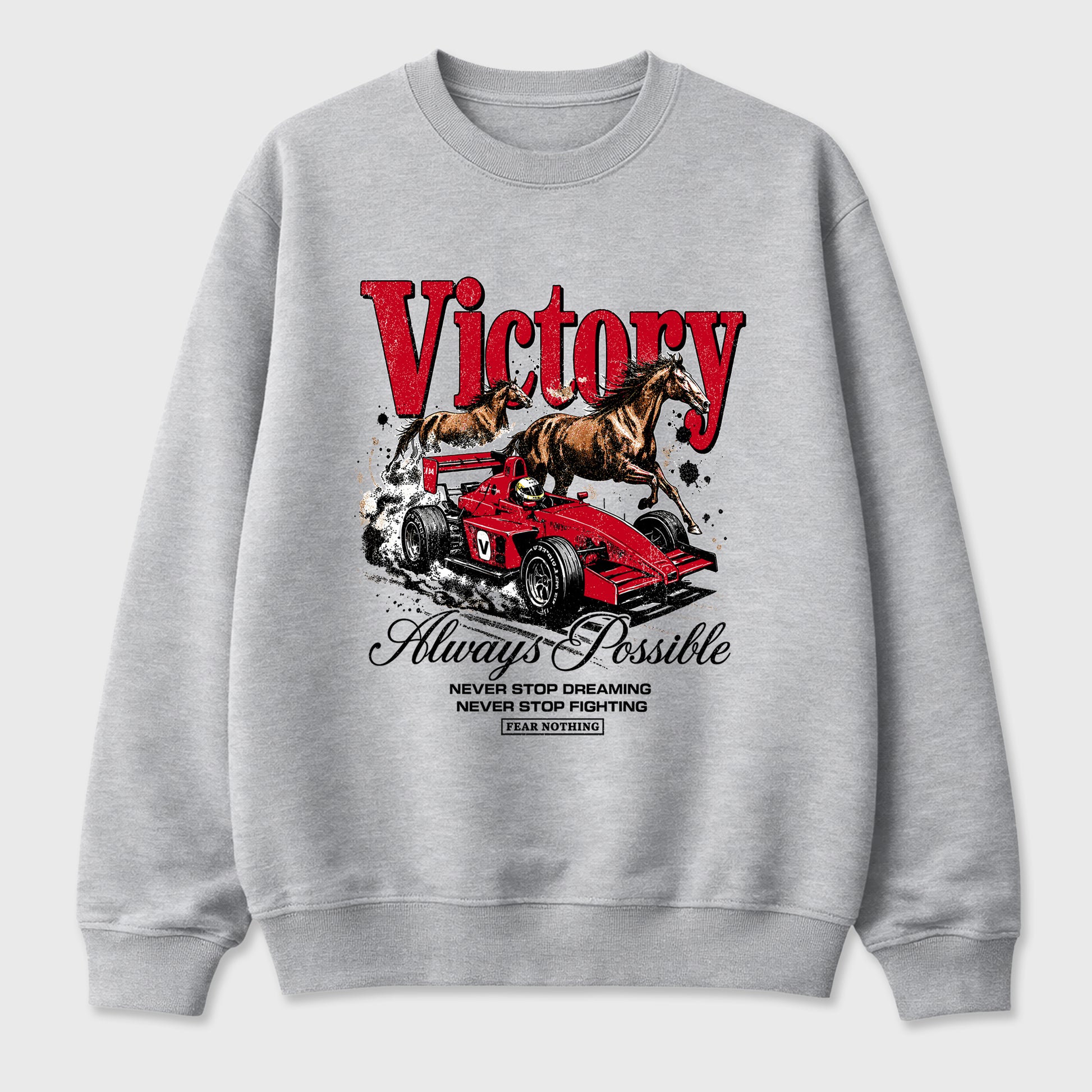 Always Possible Graphic T-Shirt sneaker match tee designed for the Air Jordan 4 Toro Bravo, featuring coordinated color options for a perfect streetwear match. Heather Grey 2 shirt.